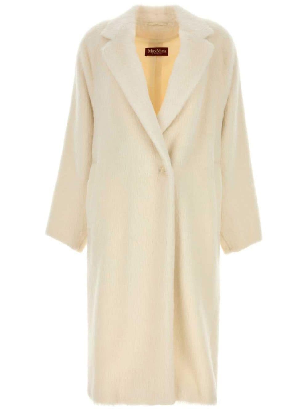 Max Mara Xavier eco-fur coat - White von Max Mara