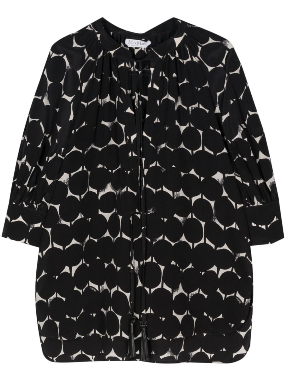 Max Mara abstract-print silk blouse - Black von Max Mara