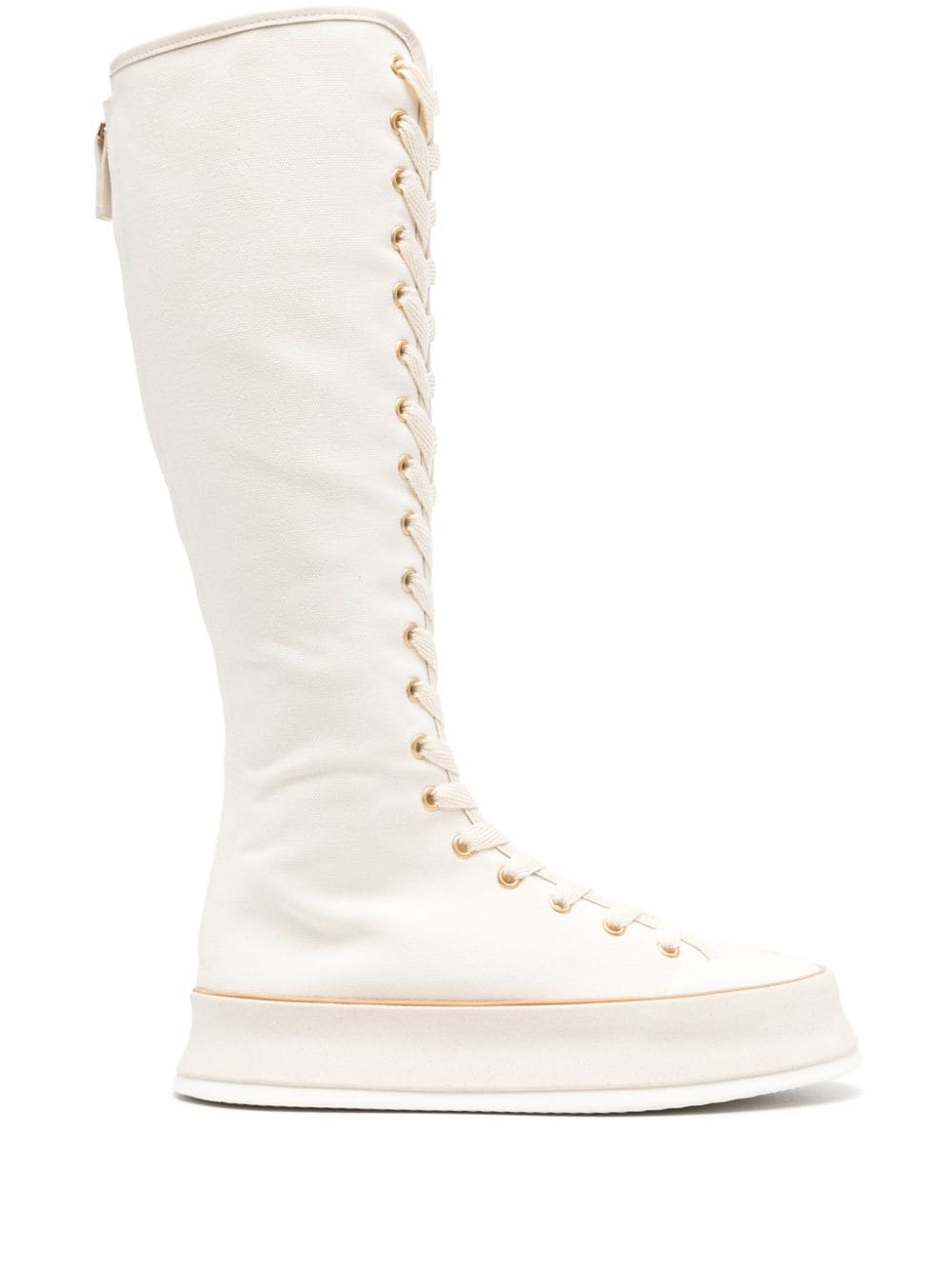 Max Mara canvas lace-up boots - Neutrals von Max Mara