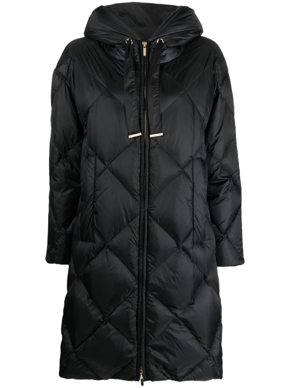 Max Mara diamond-quilted parka coat - Black von Max Mara