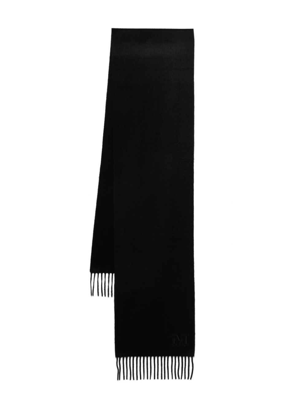 Max Mara embroidered-logo cashmere scarf - Black von Max Mara