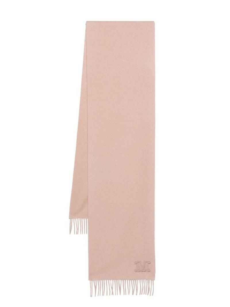 Max Mara embroidered-logo cashmere scarf - Pink von Max Mara