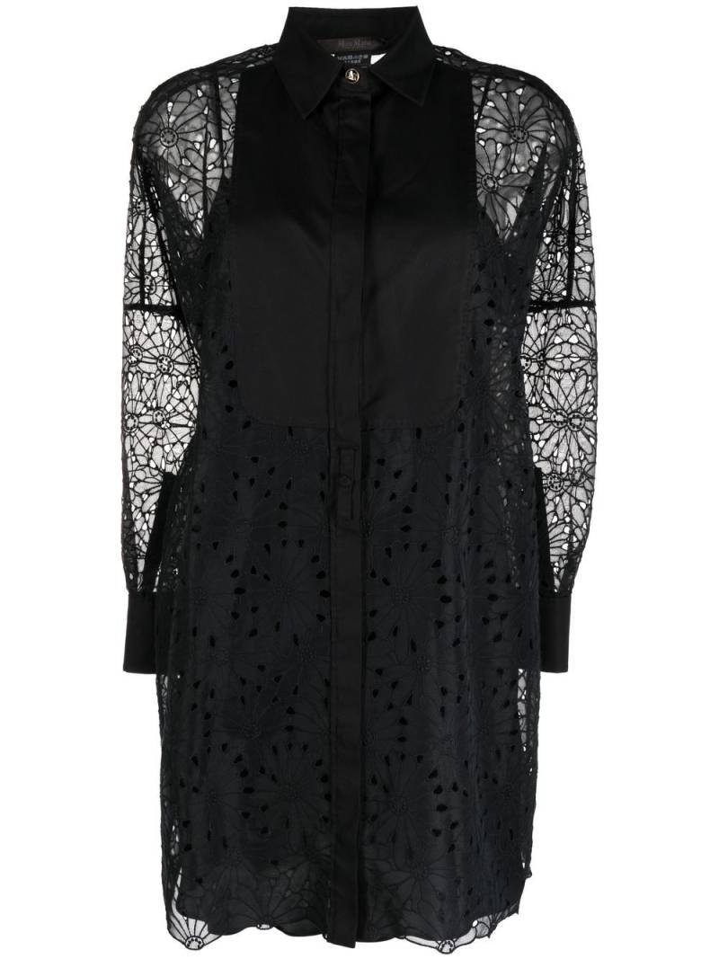 Max Mara embroidered shirt dress - Black von Max Mara