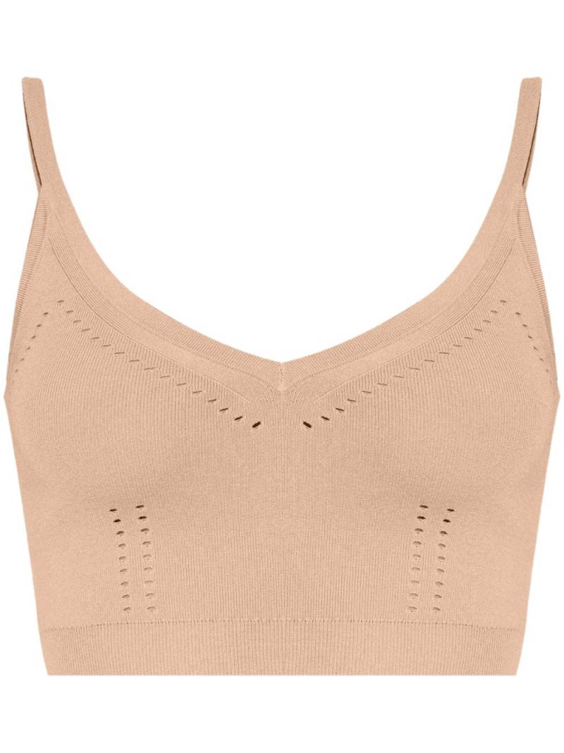 Max Mara fine-knit cropped top - Neutrals von Max Mara