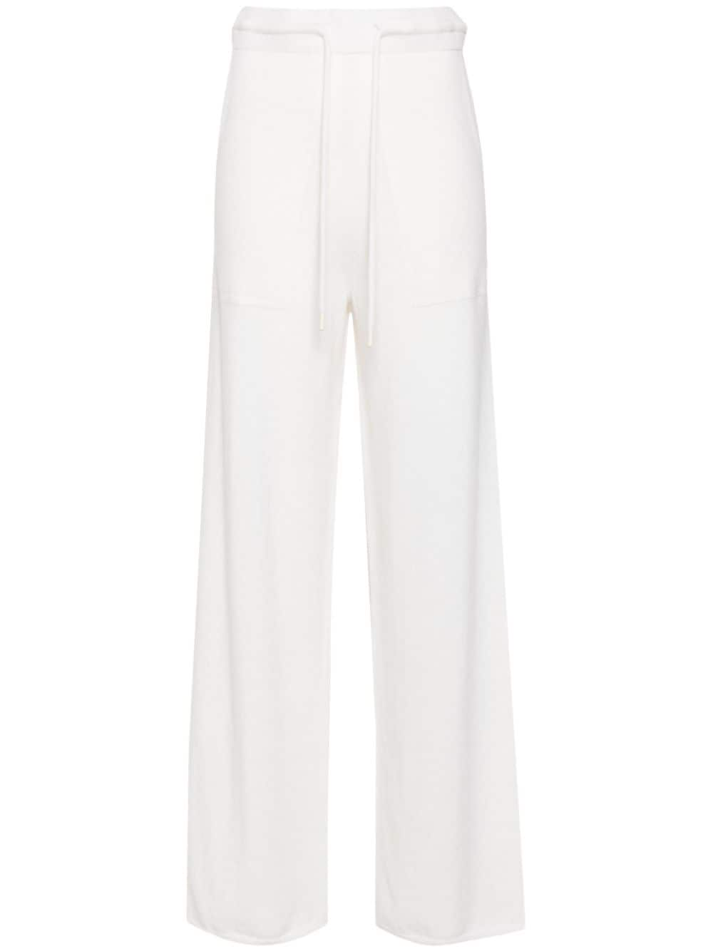 Max Mara fine-knit track pants - White von Max Mara