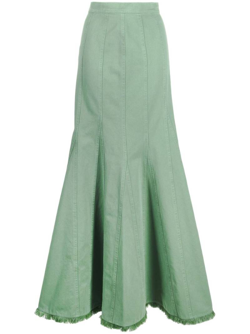 Max Mara fluted denim maxi skirt - Green von Max Mara