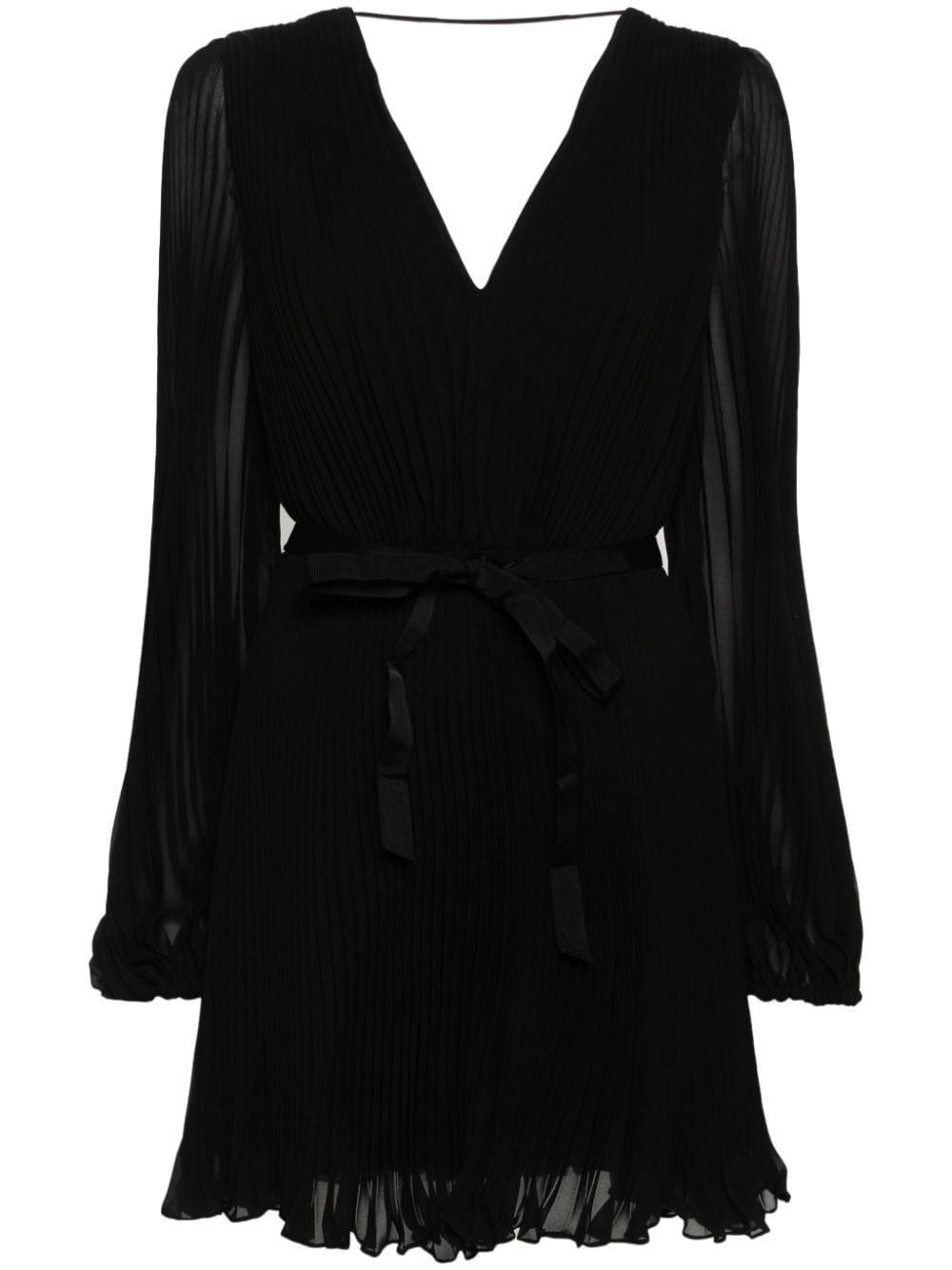 Max Mara fully-pleated open back mini dress - Black von Max Mara