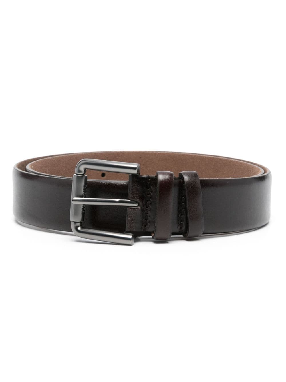 Max Mara grained leather belt - Brown von Max Mara