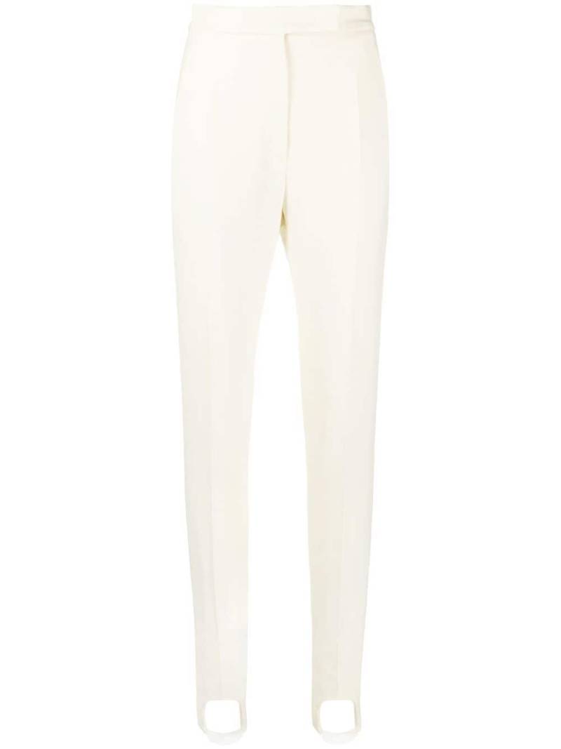 Max Mara high-waist slim-cut trousers - White von Max Mara