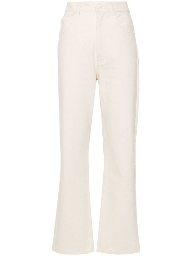 Max Mara high-waist straight-leg trousers - Neutrals von Max Mara