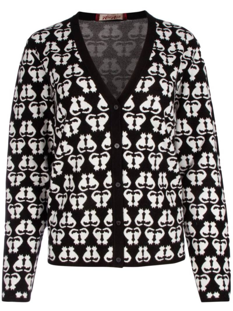 Max Mara intarsia-knit cardigan - Black von Max Mara