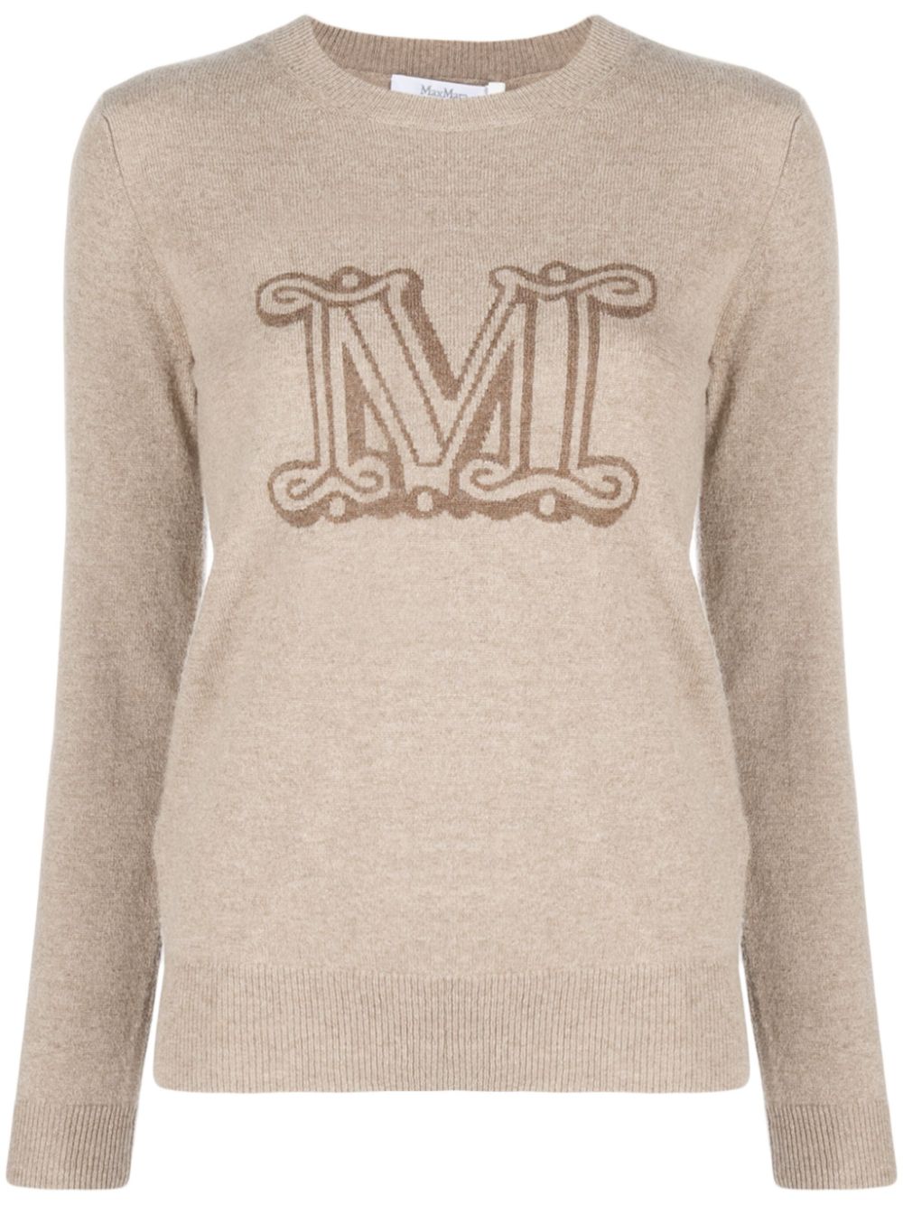 Max Mara intarsia-knit cashmere jumper - Neutrals von Max Mara