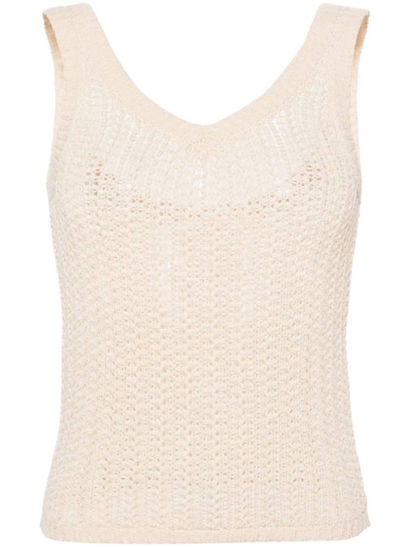 Max Mara knitted cotton-blend top - Neutrals von Max Mara