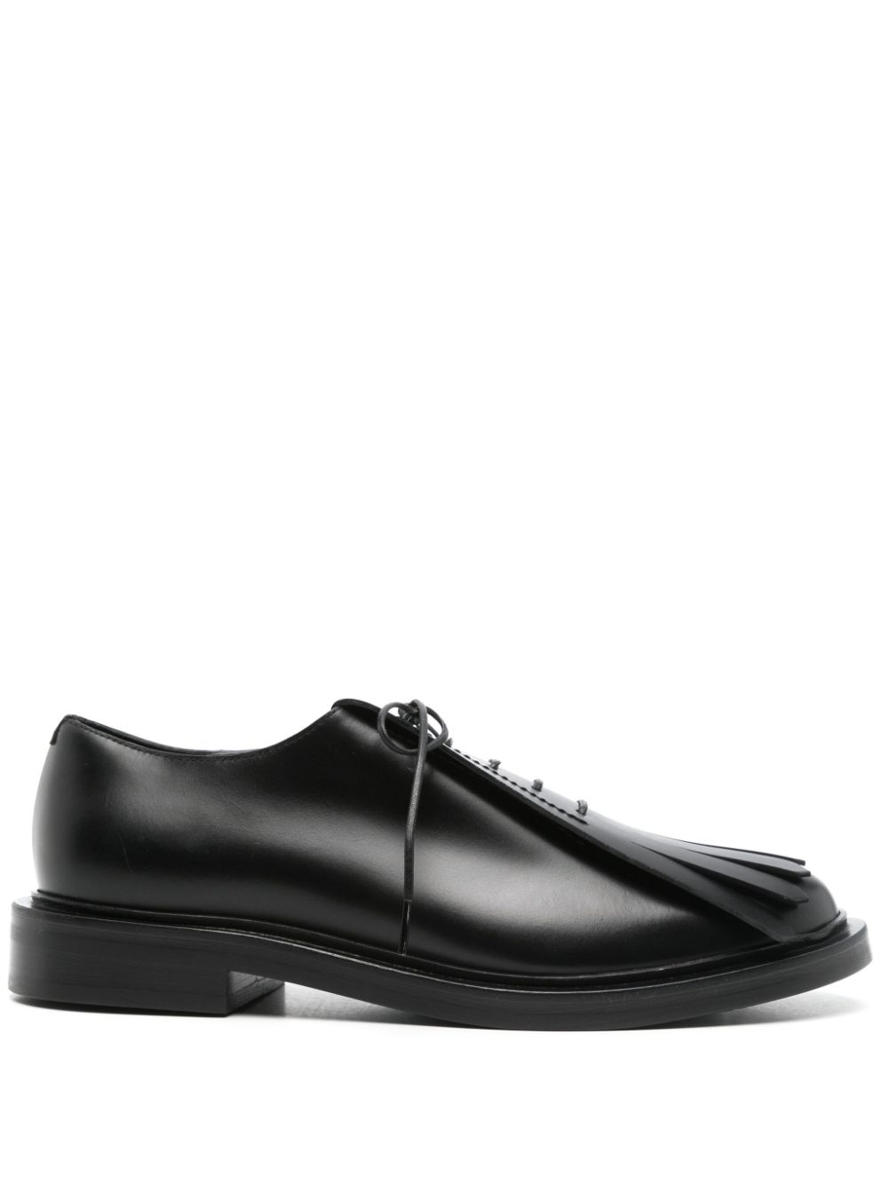 Max Mara leather Oxford shoes - Black von Max Mara