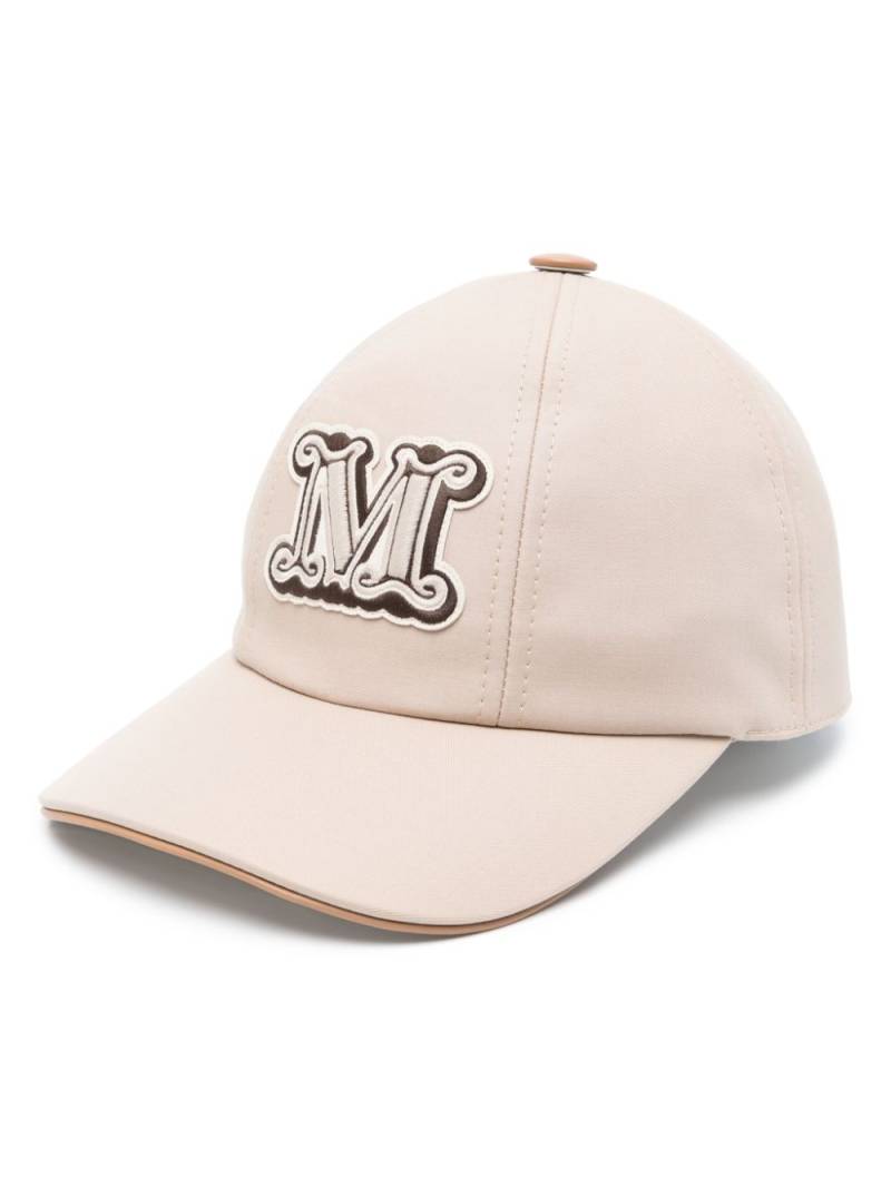 Max Mara logo-appliqué cotton-blend hat - Neutrals von Max Mara