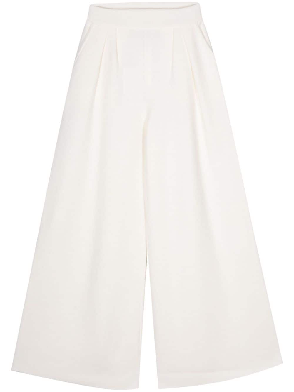 Max Mara logo-appliqué knitted trousers - Neutrals von Max Mara