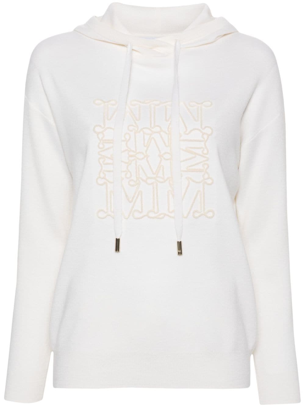 Max Mara logo-embossed hoodie - Neutrals von Max Mara