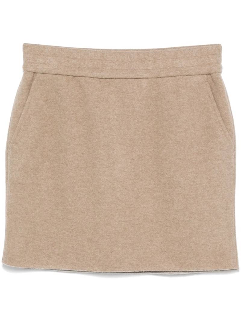 Max Mara logo-embroidered mini skirt - Neutrals von Max Mara