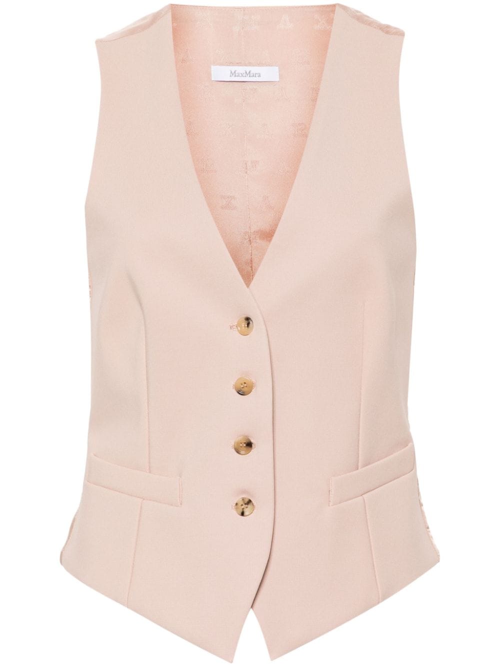 Max Mara logo-jacquard waistcoat - Pink von Max Mara