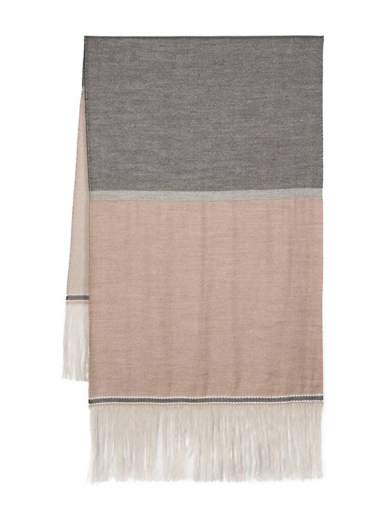 Max Mara mélange-effect fringed scarf - Neutrals von Max Mara