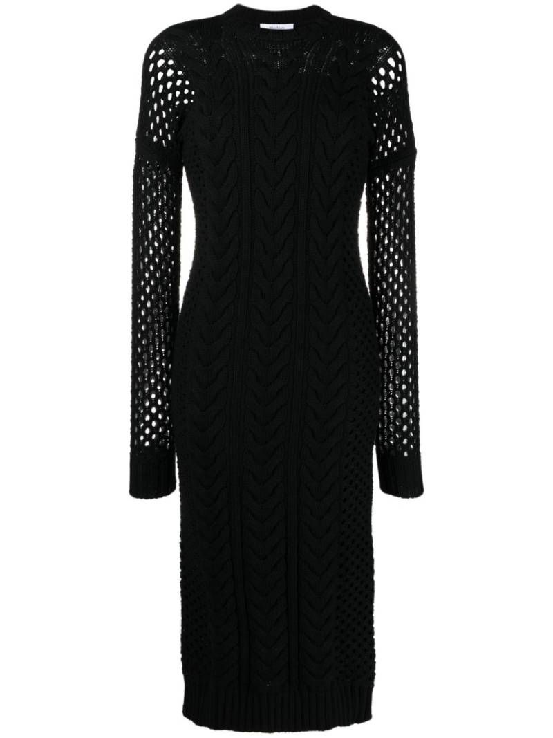 Max Mara mesh panelled midi dress - Black von Max Mara