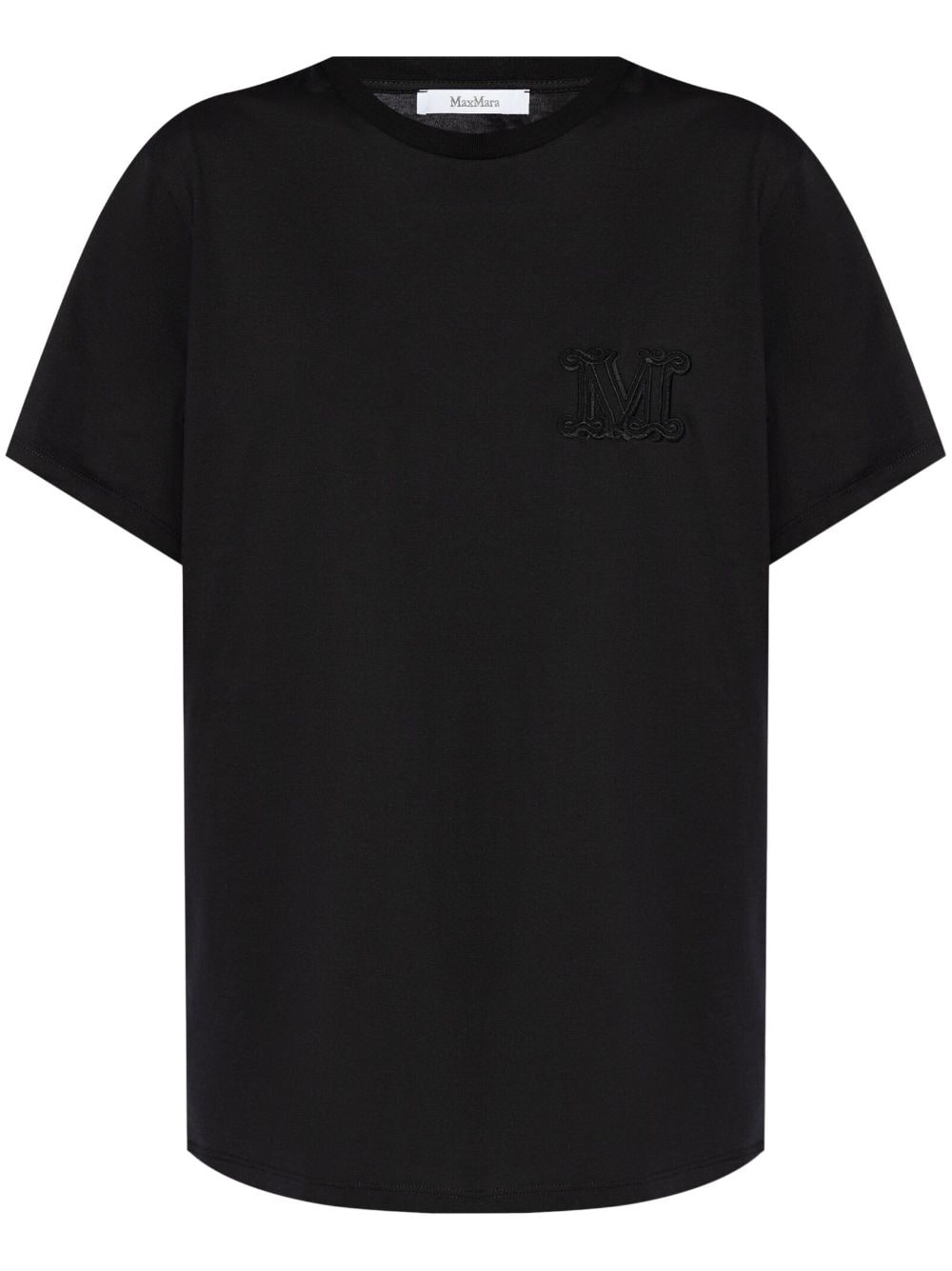 Max Mara monogram-embroidered cotton T-shirt - Black von Max Mara