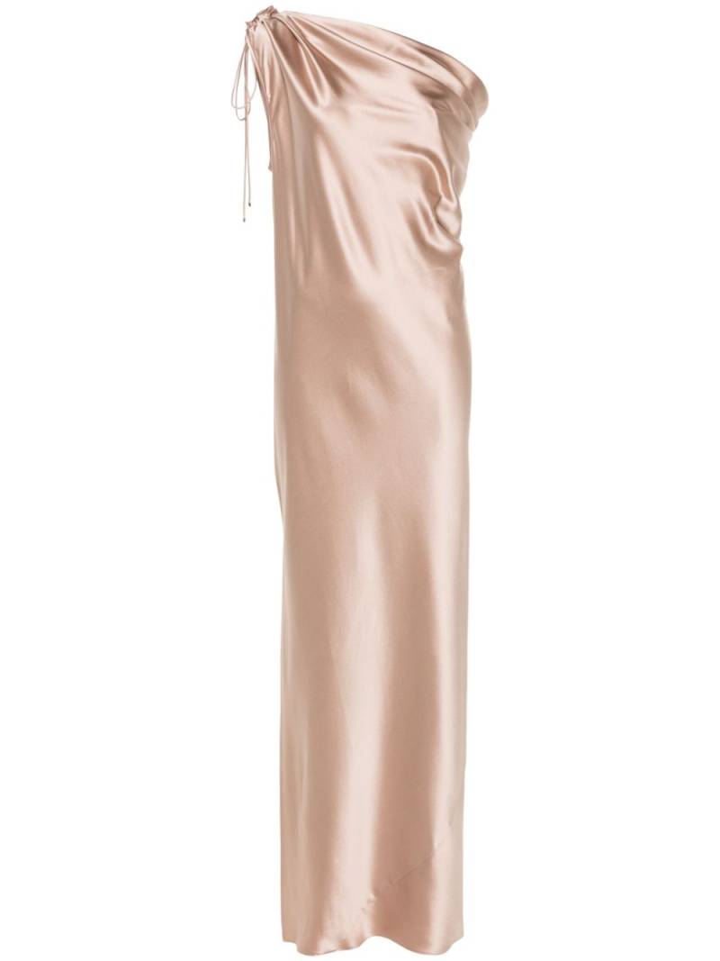 Max Mara one-shoulder silk dress - Neutrals von Max Mara