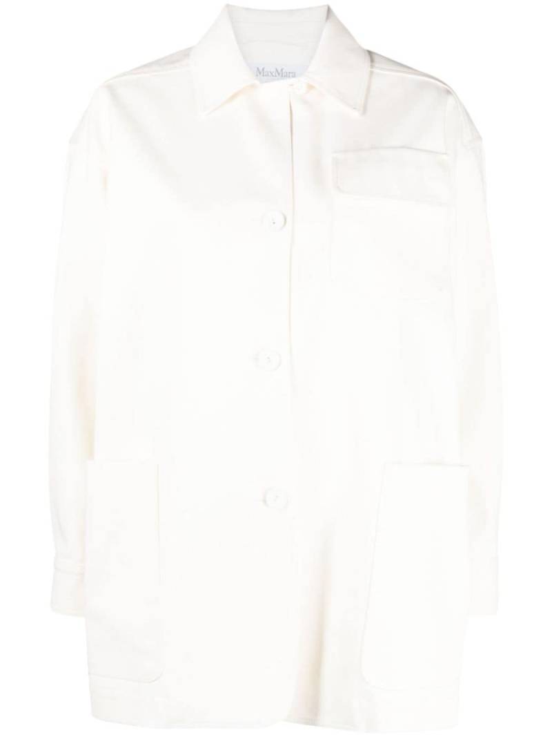 Max Mara oversized long-sleeve cotton shirt - White von Max Mara