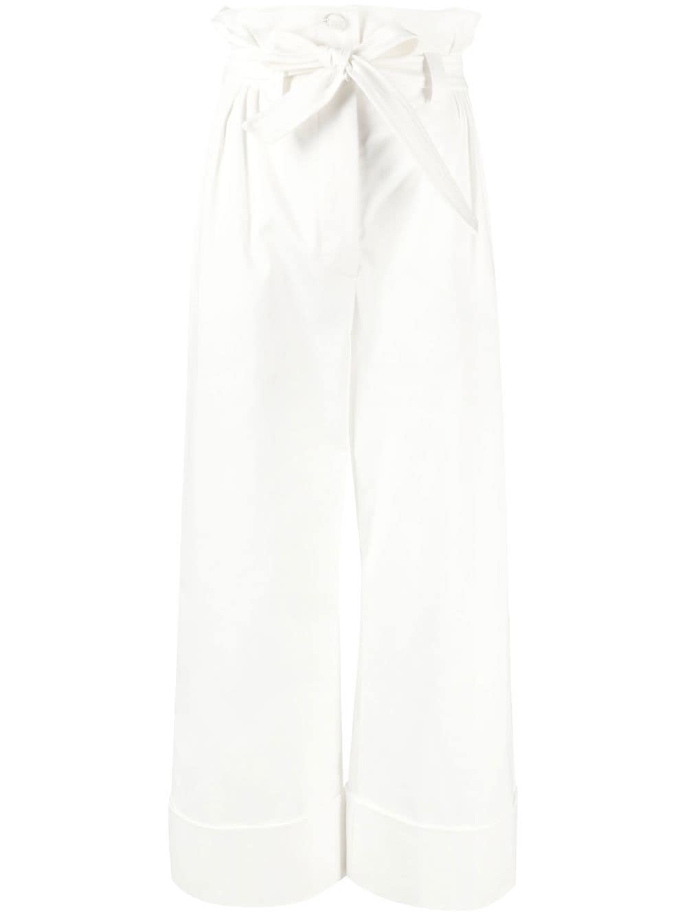 Max Mara paper-bag waist trousers - White von Max Mara