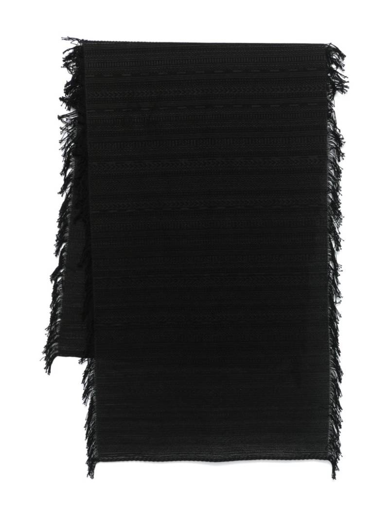 Max Mara patterned-jacquard scarf - Black von Max Mara