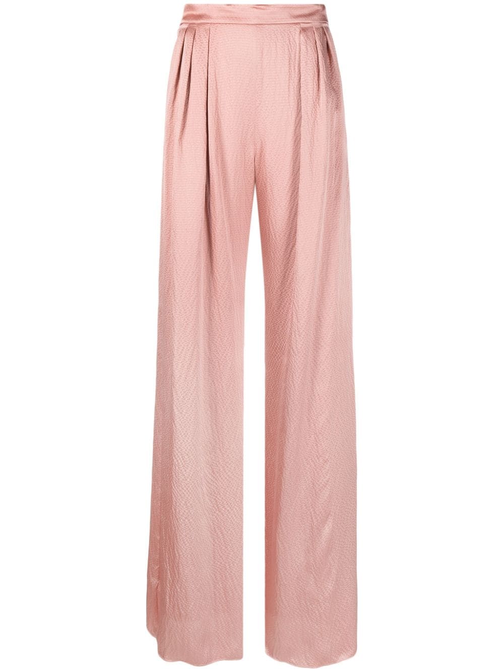 Max Mara pleated silk straight-leg trousers - Pink von Max Mara