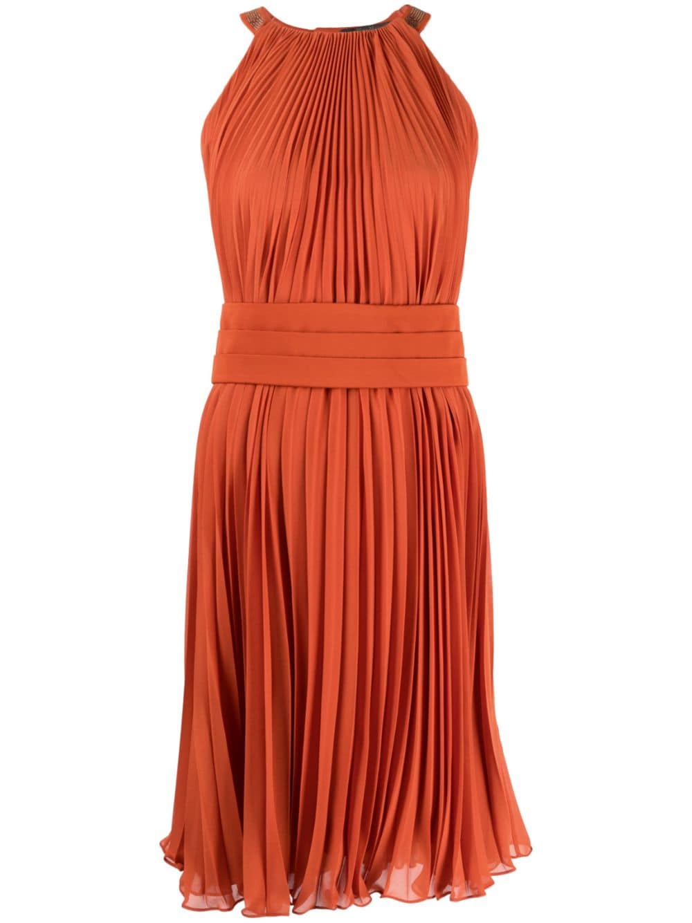 Max Mara plissé sleeveless dress - Orange von Max Mara