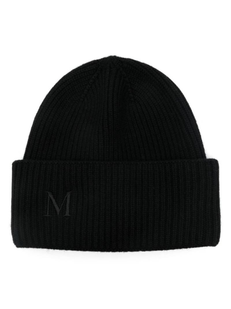 Max Mara ribbed cashmere beanie hat - Black von Max Mara