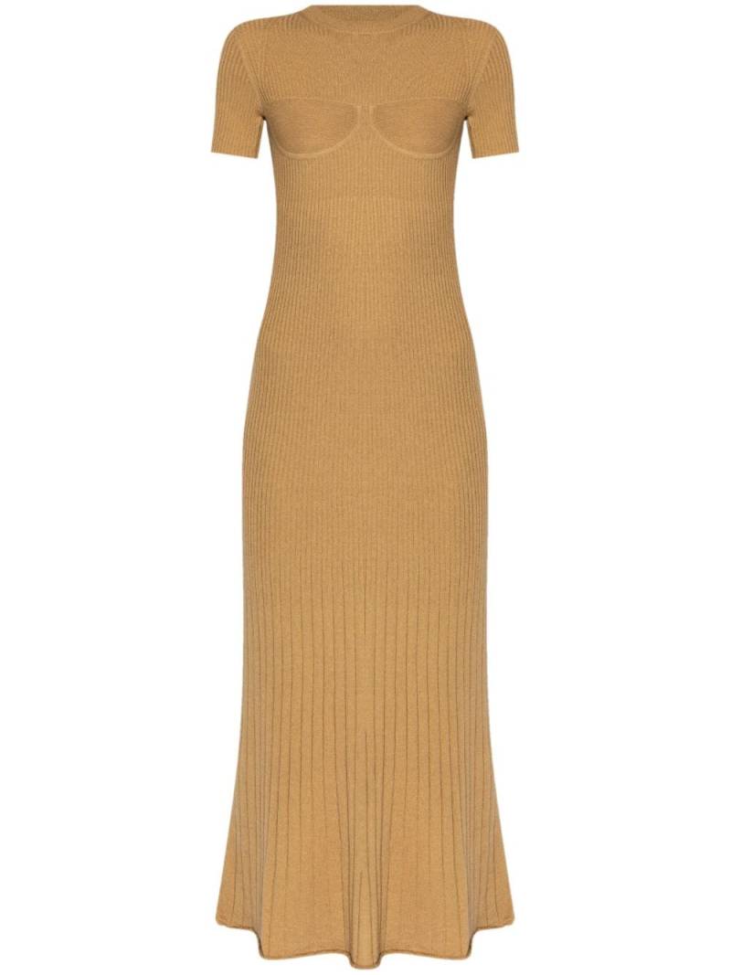 Max Mara ribbed maxi dress - Brown von Max Mara