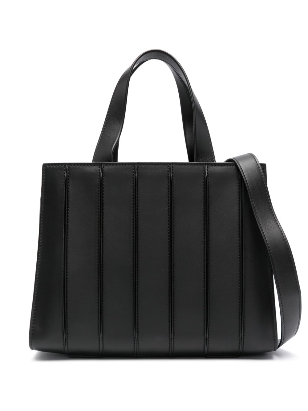 Max Mara ribbed tote bag - Black von Max Mara