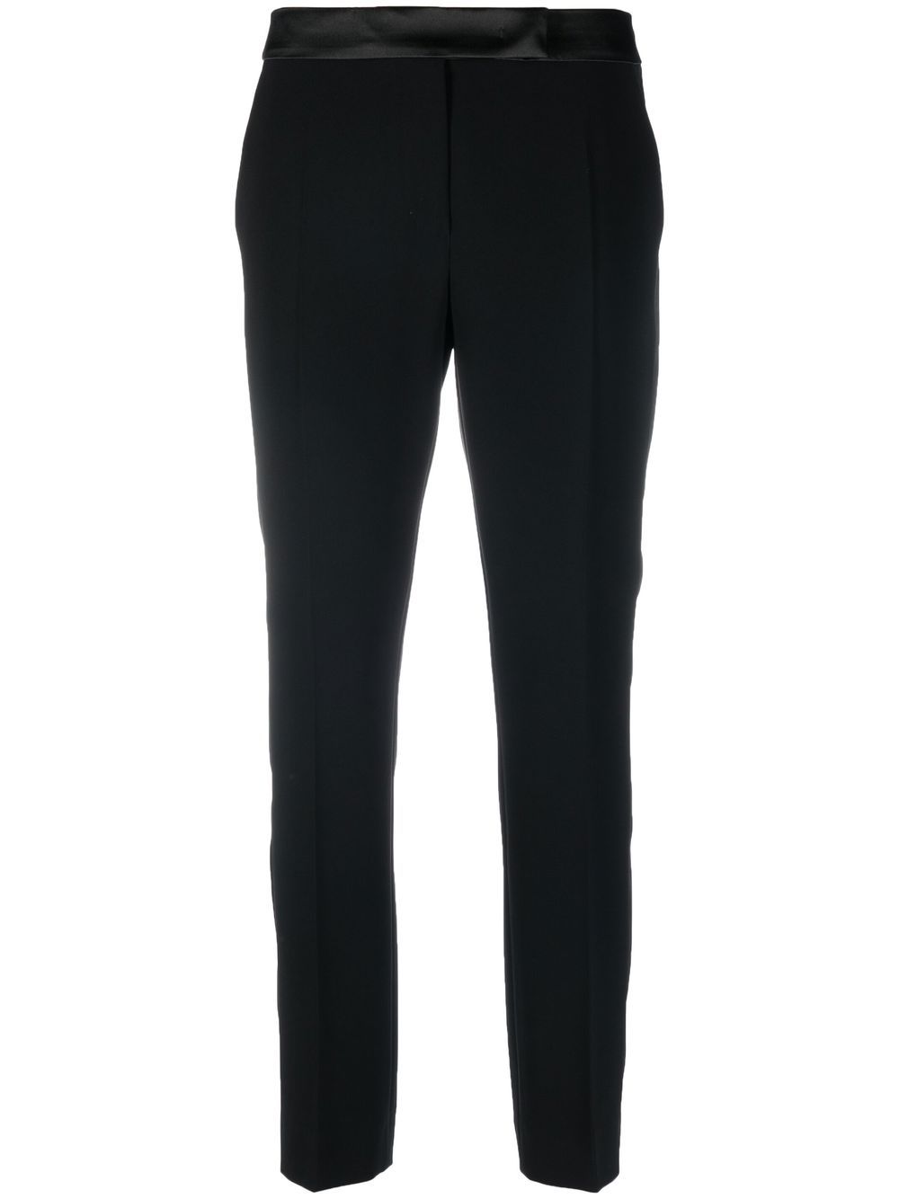 Max Mara satin-trim slim-cut trousers - Black von Max Mara