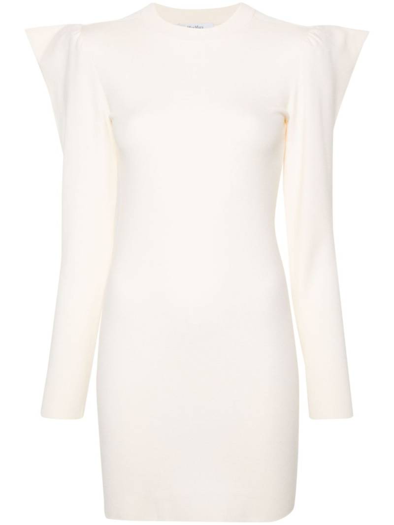 Max Mara sculpted-shoulders minidress - White von Max Mara