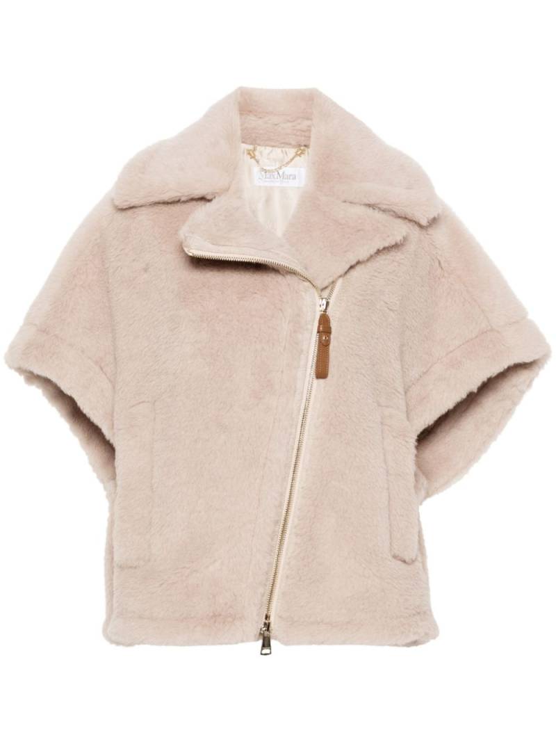 Max Mara shearling cape - Neutrals von Max Mara