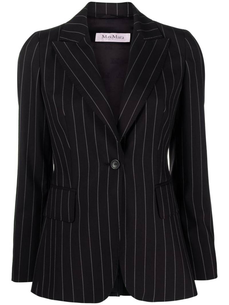 Max Mara single-breasted pinstripe blazer - Black von Max Mara