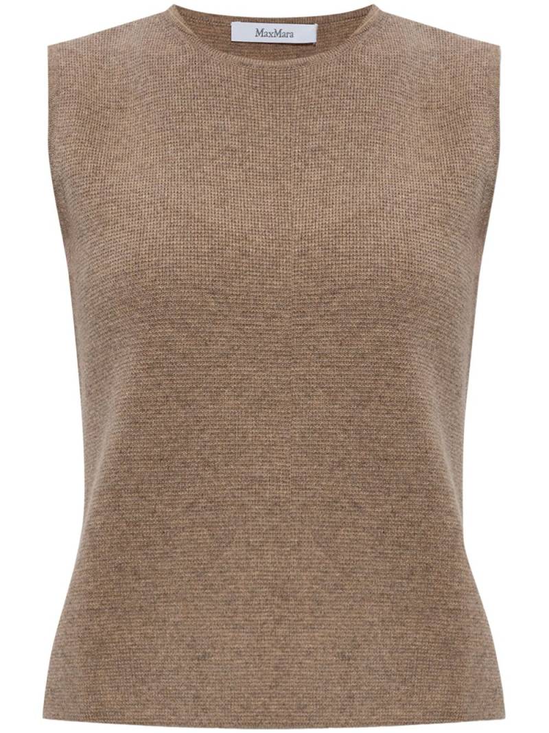 Max Mara sleeveless knitted top - Brown von Max Mara