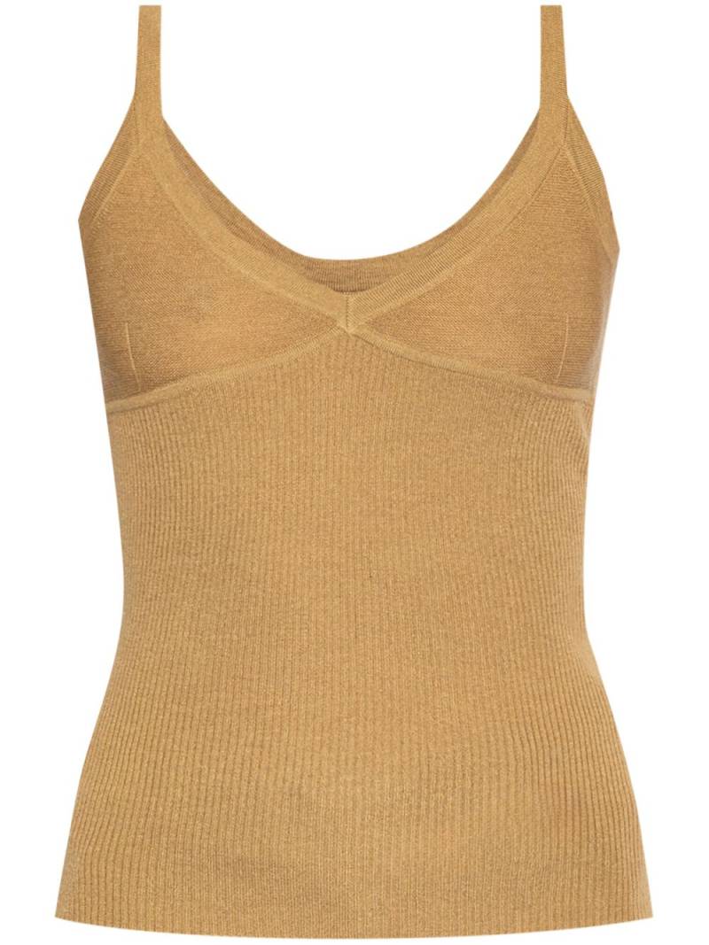 Max Mara sleeveless knitted top - Brown von Max Mara