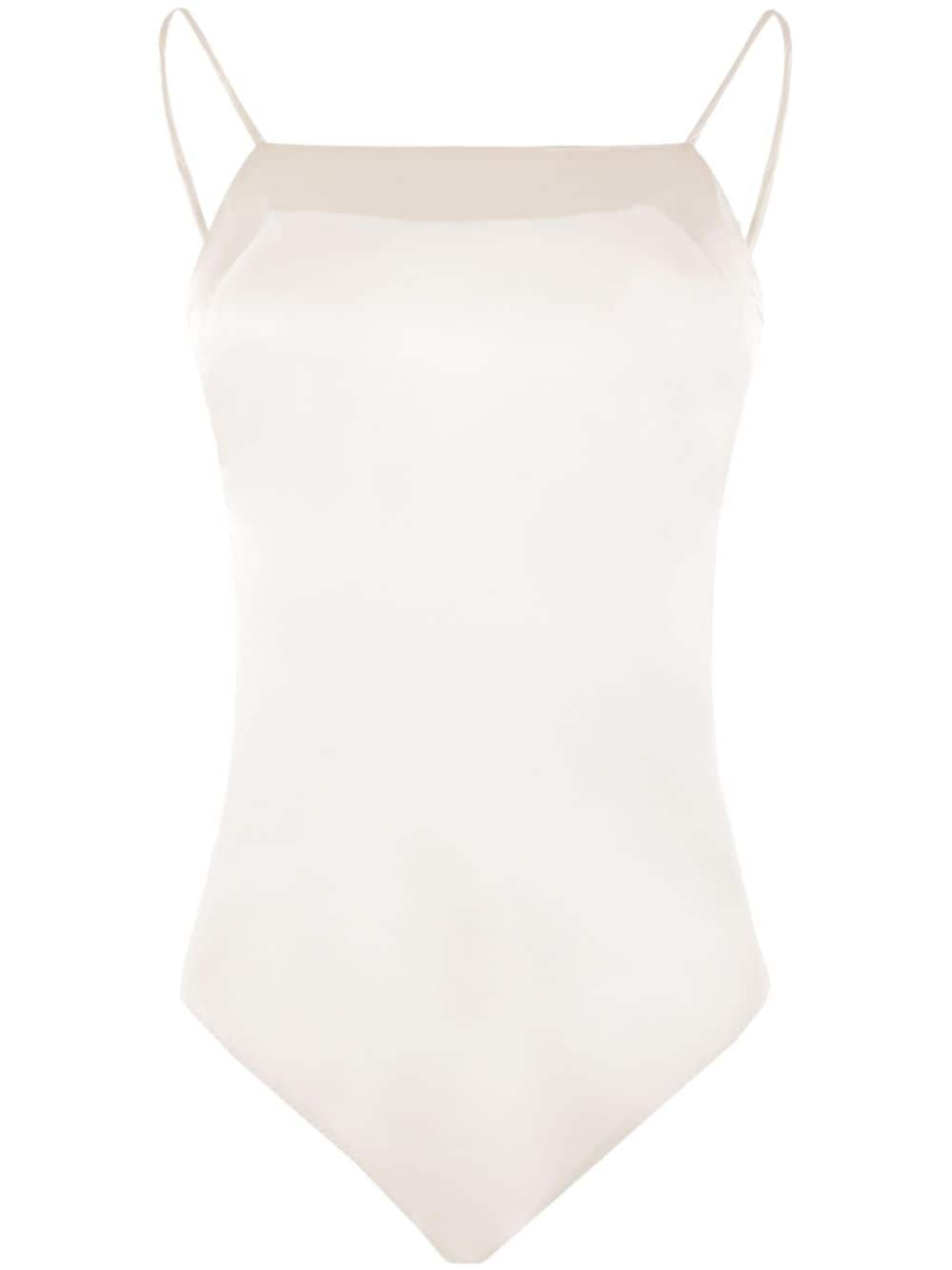 Max Mara sleeveless silk body - White von Max Mara