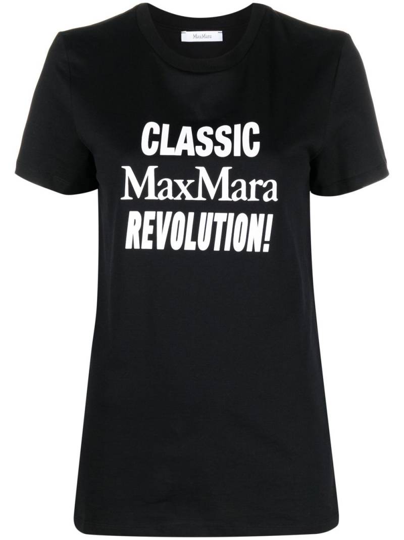 Max Mara slogan-print T-shirt - Black von Max Mara