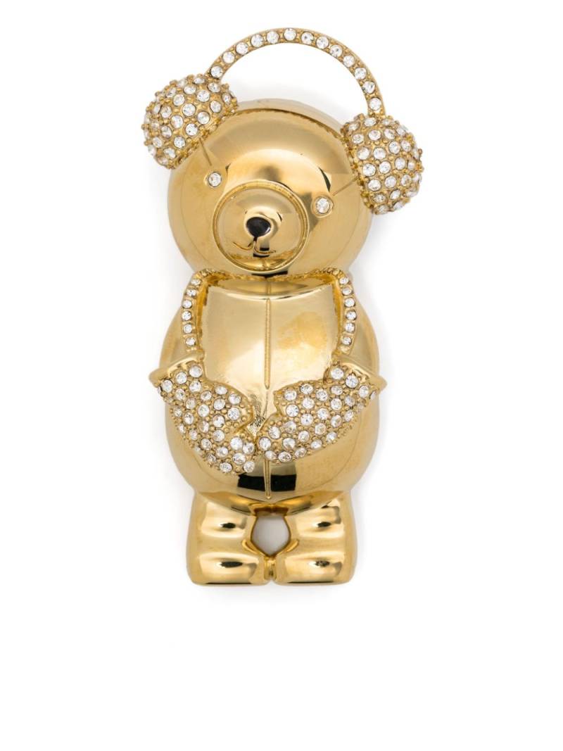 Max Mara teddy bear metal brooch - Gold von Max Mara