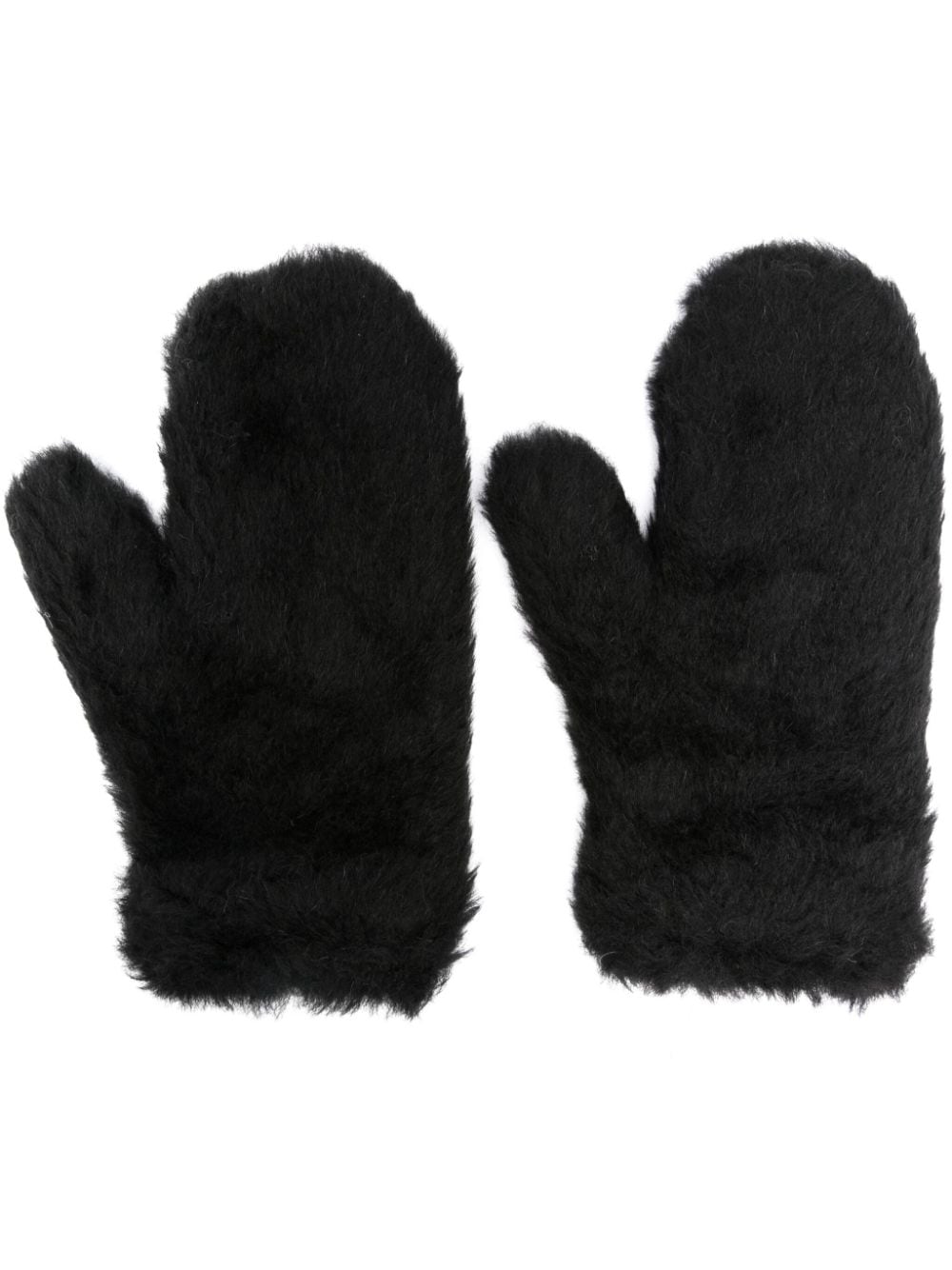 Max Mara teddy-effect gloves - Black von Max Mara