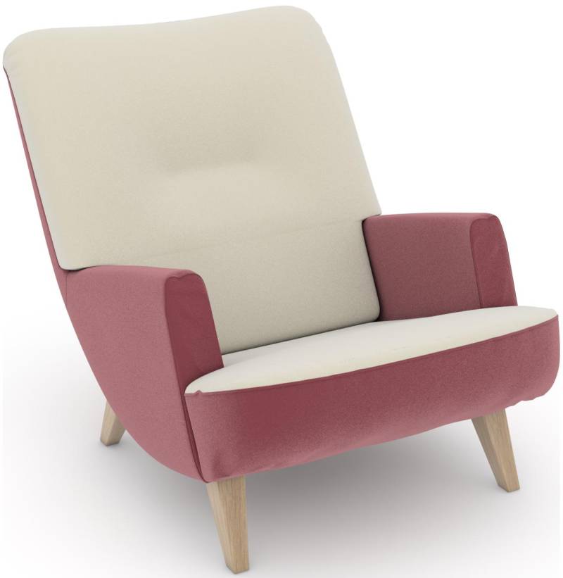 Max Winzer® Loungesessel »build-a-chair Borano aussergewöhnlicher Sessel, tolle Farbkombinationen«, modern im Retrolook, zum Selbstgestalten von Max Winzer®