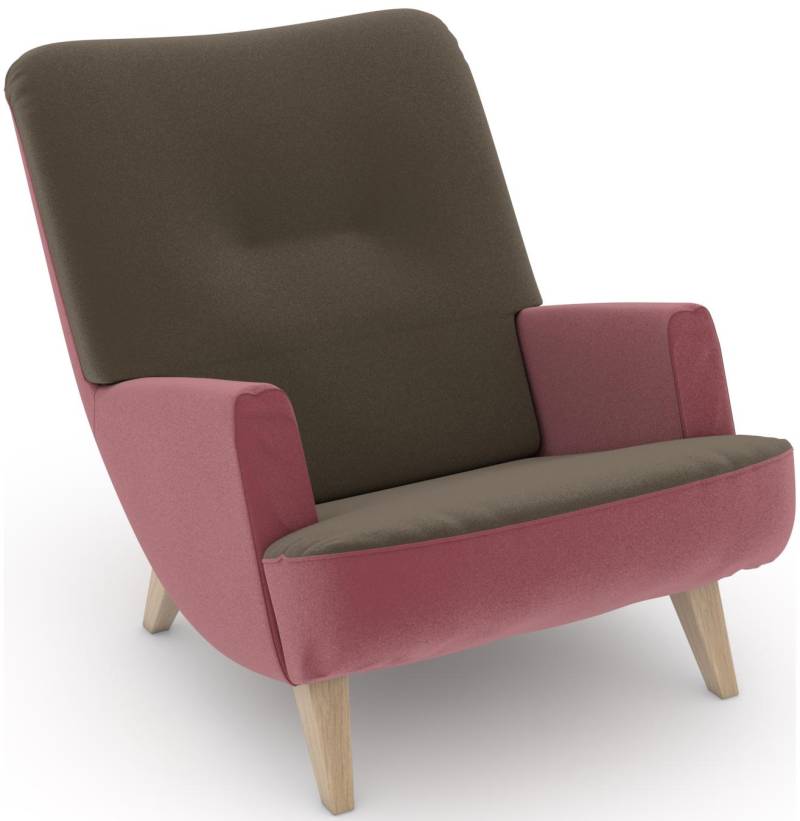 Max Winzer® Loungesessel »build-a-chair Borano aussergewöhnlicher Sessel, tolle Farbkombinationen«, modern im Retrolook, zum Selbstgestalten von Max Winzer®