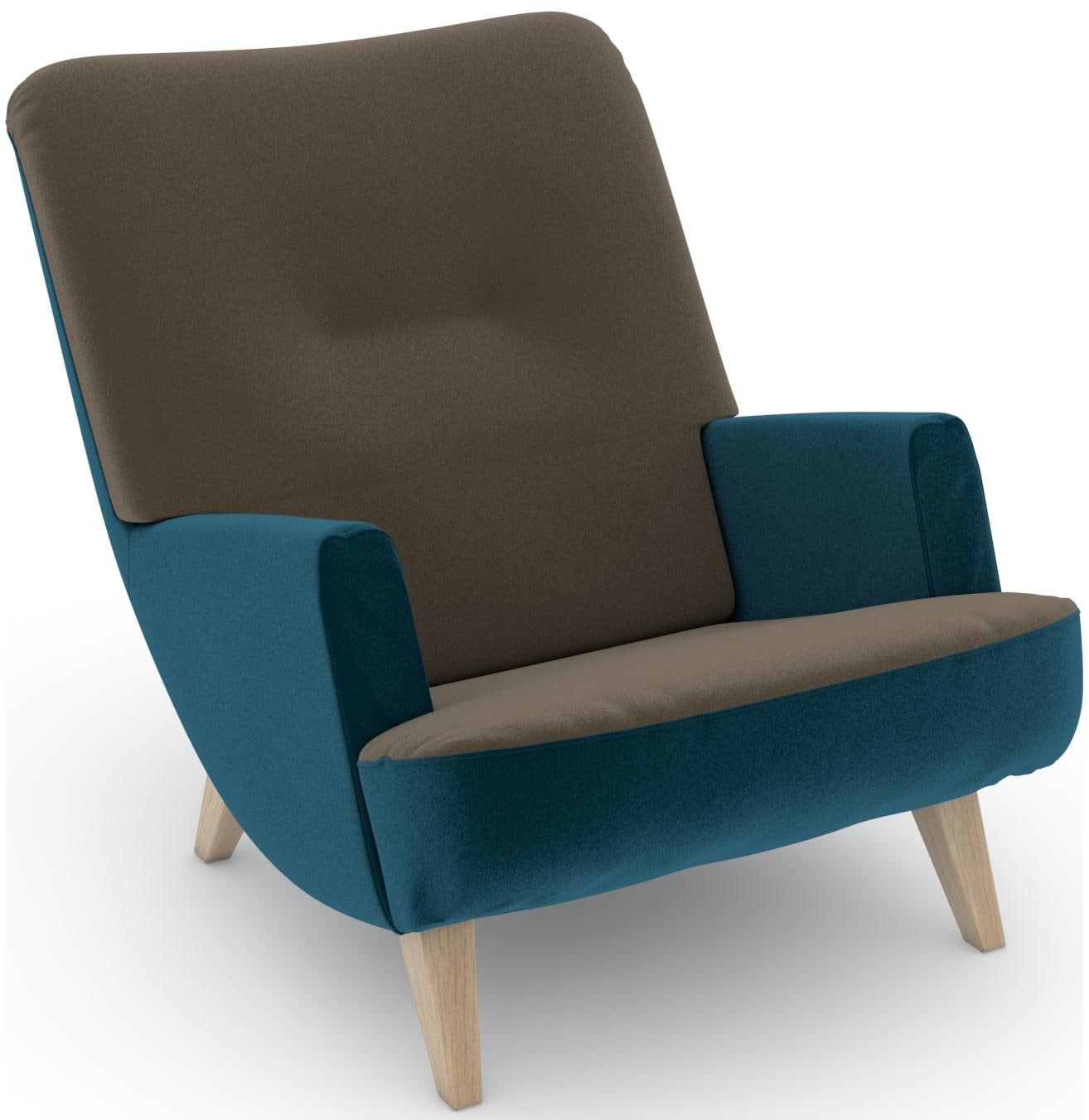 Max Winzer® Loungesessel »build-a-chair Borano aussergewöhnlicher Sessel, tolle Farbkombinationen«, modern im Retrolook, zum Selbstgestalten von Max Winzer®