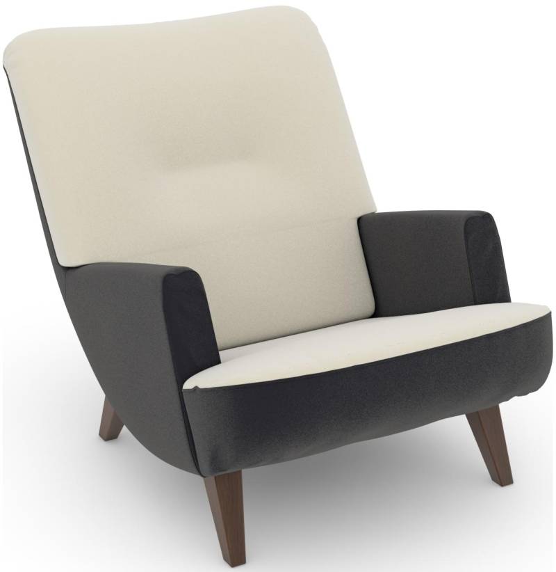 Max Winzer® Loungesessel »build-a-chair Borano aussergewöhnlicher Sessel, tolle Farbkombinationen«, modern im Retrolook, zum Selbstgestalten von Max Winzer®