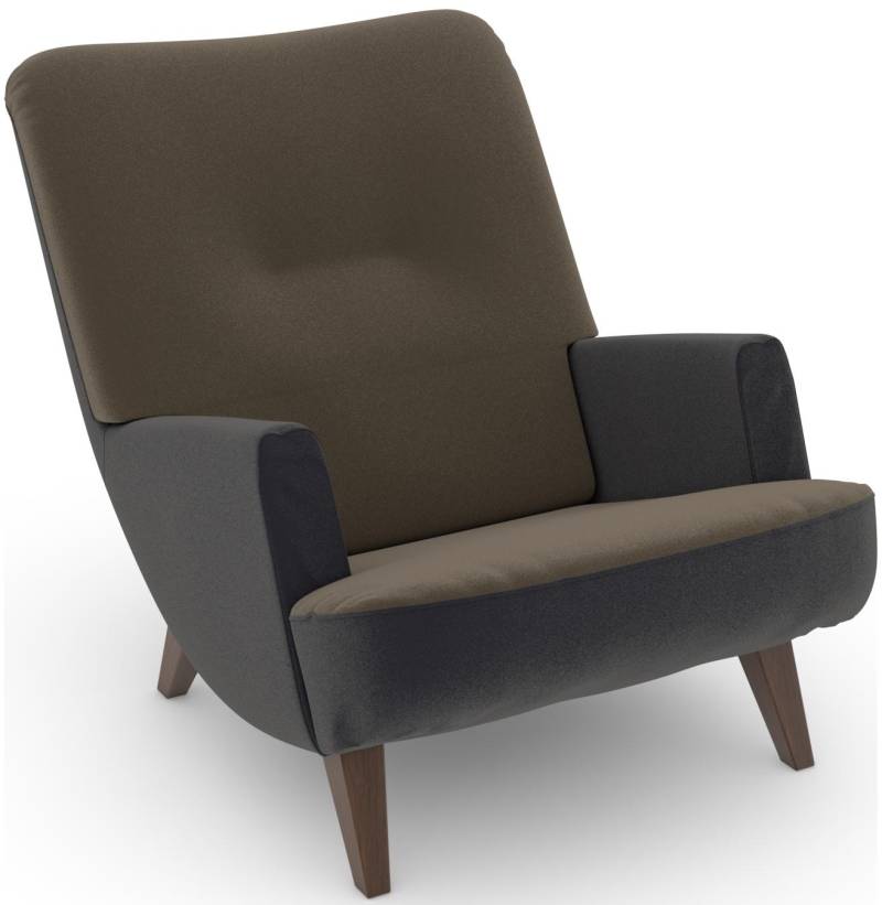 Max Winzer® Loungesessel »build-a-chair Borano aussergewöhnlicher Sessel, tolle Farbkombinationen«, modern im Retrolook, zum Selbstgestalten von Max Winzer®